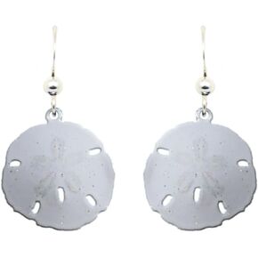 Sand Dollar Earrings by d'ears Non-Tarnish Sterling Silver French Hook Ear Wire