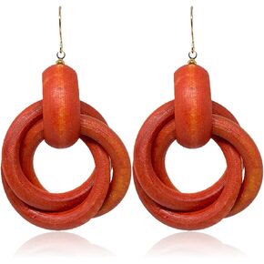 Retro Oak Spiral Dangling Earrings Creative Rhein style Earrings For Women Girls