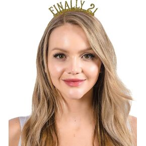 Dulcet Downtown Finally 21 Gold Glitter Headband