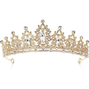 Valentines Day Gift Princess Tiara Queen Crown Bridal Wedding Birthday Cosplay Pageant Vintage Antique Baroque Rhinestone