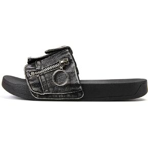 Mens and Womens Anti-slip Sole House Slippers,Indoor and Outdoor Shoes with Soft and Comfortable Denim Fabric Upper