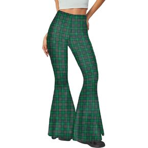 Flare Leggings Yoga Pants Women High Waisted Palazzo Pants Floral Print Skinny Bell Bottom Leggings