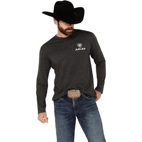 Ariat Men's Ariat Star Spangled T-Shirt - Charcoal Heather, Large