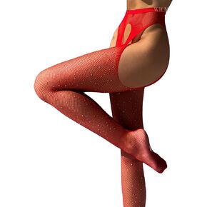 WILN Jewel Stockings Sexy Fishnets Lingerie - Erotic Sexy Costumes Bold Lingerie Set - Kinky Bold Lingerie