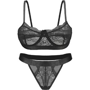 ADSEXY المرأة حمالة صدر ولباس داخلي مجموعة 2 قطعة مطرزة الدانتيل Underwire مجموعة الملابس الداخلية مثير شير رفع الملابس الداخلية بيبي دول