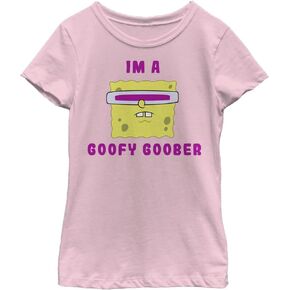 Nickelodeon Squarepants Goober Spongebob Face Girls Short Sleeve Tee Shirt