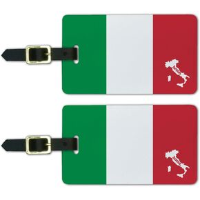 Graphics & More Italy Home Country Luggage Suitcase Id Tags-Flag, White