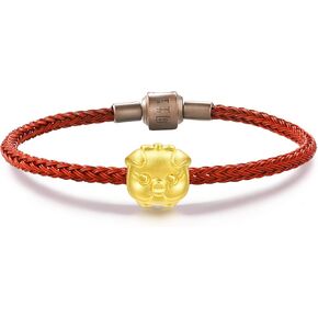 CHOW SANG SANG 999 24K Solid Gold Zodiac Pig Charm Bracelet for Women 90024C