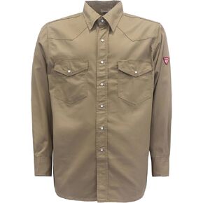 TICOMELA FR Shirts for Men Flame Resistant/Fire Retardant Shirt NFPA2112 7.5oz Men's Welding Shirt in Kuwait