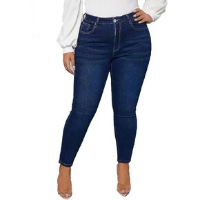 Plus Size Skinny Jeans for Women High Waist Pencil Women Jeans Full Length Mom Stretchy Slim Pants