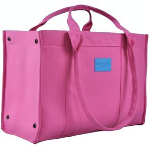 New 2024 Canvas Tote Bag, available in XL or Medium Size, Folds Flat, Slip-in Pockets, Removable Base, Anti-Theft Pocket