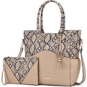 MKF Collection Shoulder Bag for Women & Wristlet Coin Pouch Purse – PU Leather Top Handle Pocketbook Crossbody Tote Handbag