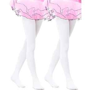 Phoeswan Ballet Tights for Toddler/Little/Big Kid/Women, 90D Denier Dance Tights for Ballet, Gymnastics, 2 or 3 Pairs/Pack