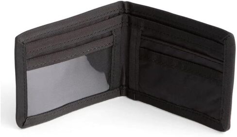 Ultra Slim Nylon Mens Wallet – Durable Bifold Wallets for Men with Money Compartments, ID Window and Card Holder - Premium Wallet for Protection - Travel Safe Men's Wallet - Black in Saudi Arabia