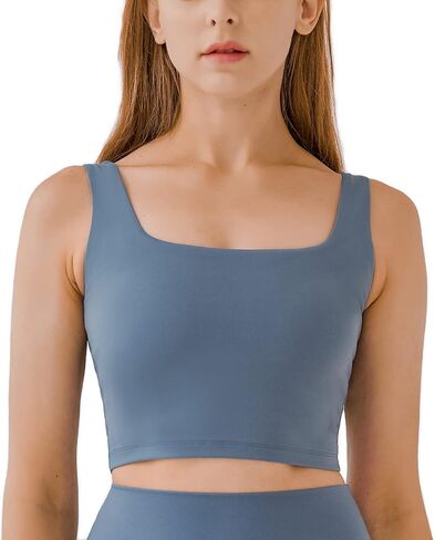 Sports Bras for Women Removable Padded Seamless Workout Running Yoga Tank Top in Saudi Arabia