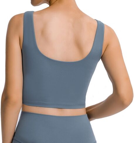 Sports Bras for Women Removable Padded Seamless Workout Running Yoga Tank Top in Saudi Arabia