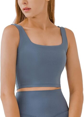 Sports Bras for Women Removable Padded Seamless Workout Running Yoga Tank Top in Saudi Arabia