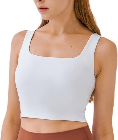 Sports Bras for Women Removable Padded Seamless Workout Running Yoga Tank Top in Saudi Arabia