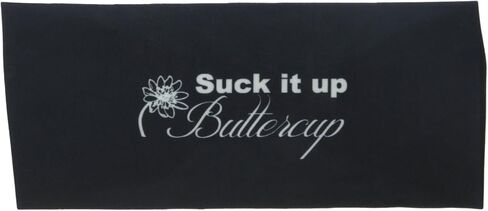 Bondi Band "Suck It Up Buttercup" Moisture Wicking 4" Headband, Black/White, One Size in Saudi Arabia
