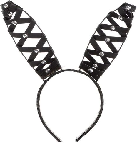 Domineer Bunny Ears Headband - One Size, Black - 1 Pc. in Saudi Arabia