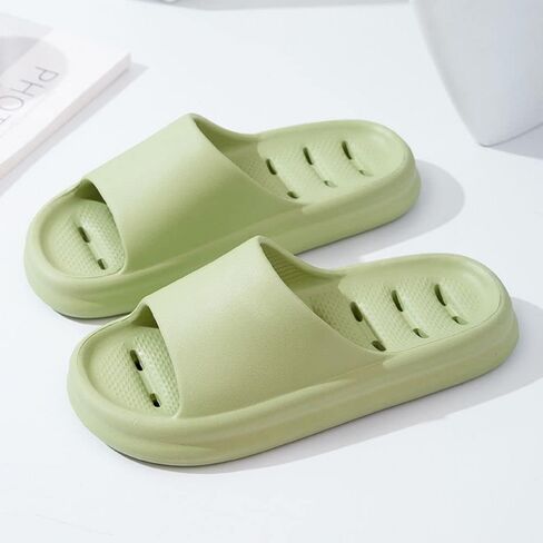Jpapo inerfe Men's and women's comfortable silent non-slip slippers, massage foam silent shower shoes, indoor and outdoor thick-soled open-toe foot support sandals in Saudi Arabia
