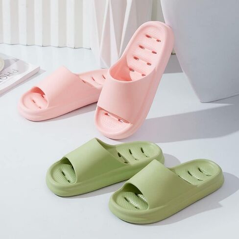 Jpapo inerfe Men's and women's comfortable silent non-slip slippers, massage foam silent shower shoes, indoor and outdoor thick-soled open-toe foot support sandals in Saudi Arabia