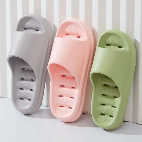 Jpapo inerfe Men's and women's comfortable silent non-slip slippers, massage foam silent shower shoes, indoor and outdoor thick-soled open-toe foot support sandals in Saudi Arabia