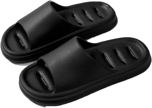 Jpapo inerfe Men's and women's comfortable silent non-slip slippers, massage foam silent shower shoes, indoor and outdoor thick-soled open-toe foot support sandals in Saudi Arabia