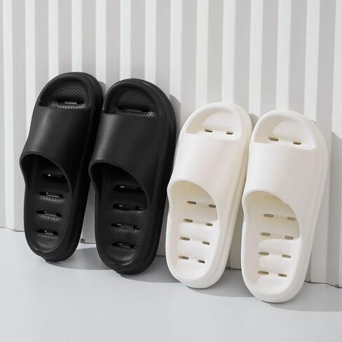 Jpapo inerfe Men's and women's comfortable silent non-slip slippers, massage foam silent shower shoes, indoor and outdoor thick-soled open-toe foot support sandals in Saudi Arabia