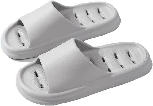 Jpapo inerfe Men's and women's comfortable silent non-slip slippers, massage foam silent shower shoes, indoor and outdoor thick-soled open-toe foot support sandals in Saudi Arabia