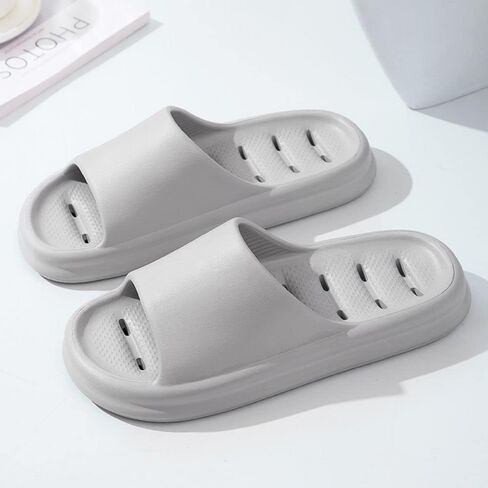 Jpapo inerfe Men's and women's comfortable silent non-slip slippers, massage foam silent shower shoes, indoor and outdoor thick-soled open-toe foot support sandals in Saudi Arabia