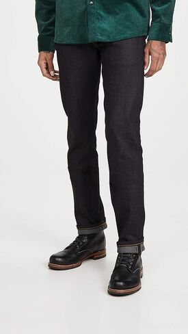 بنطلون جينز رجالي من Denim مطبوع عليه Weird Guy Denim من Naked & Famous Denim أزرق in Kuwait