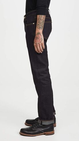 بنطلون جينز رجالي من Denim مطبوع عليه Weird Guy Denim من Naked & Famous Denim أزرق in Kuwait