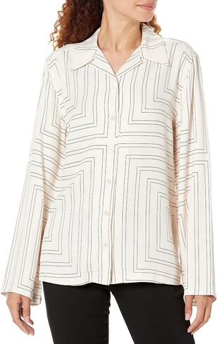 Equipment Women's Mateo Top in Vanilla Cream and True Black in Saudi Arabia