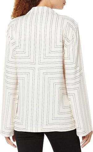 Equipment Women's Mateo Top in Vanilla Cream and True Black in Saudi Arabia