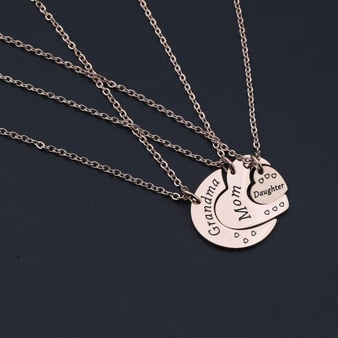 BNQL Generations Necklace Set Grandmother Mother Daughter Necklace Gift for Mom Granny in Saudi Arabia