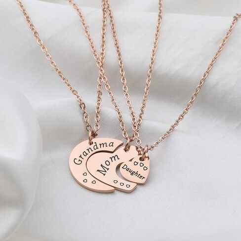 BNQL Generations Necklace Set Grandmother Mother Daughter Necklace Gift for Mom Granny in Saudi Arabia