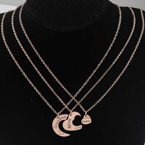 BNQL Generations Necklace Set Grandmother Mother Daughter Necklace Gift for Mom Granny in Saudi Arabia