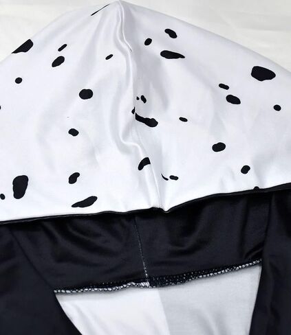 فستان Ubeufun للفتيات باللونين الأسود والأبيض بأكمام طويلة مع قفاز in Kuwait