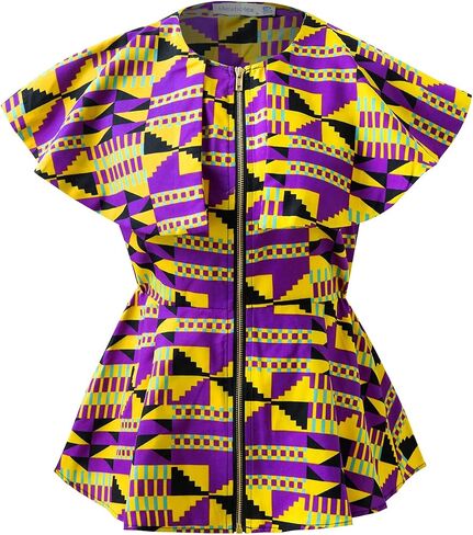 SHENBOLEN Women African Print Top Ankara Dashiki Shirt in Saudi Arabia