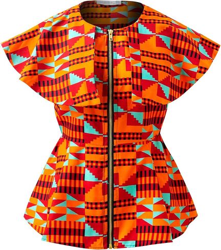 SHENBOLEN Women African Print Top Ankara Dashiki Shirt in Saudi Arabia