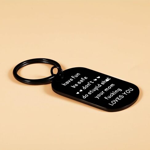 Son Gifts from Mom Valentines Day Gifts for Teen Boys Girls Son Daughter Don't Do Stupid Sht Keychain Love Mom Christmas Stocking Stuffer Birthday Graduation Gifts for Son Funny Gag Gifts for Kids in Saudi Arabia