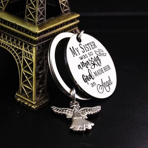 Sister Memorial Gift Keychain Keyring Sympathy Keychain Keyring Gift - Thank You for Being My Sister Keychain for Women from Brother for Christmas Birthday Friendship Friends Men Brother Birthday Gift in Saudi Arabia