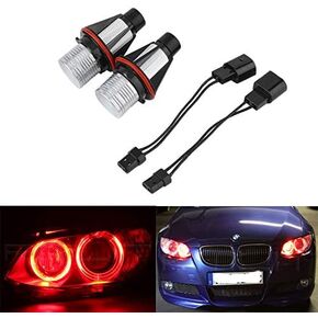 Pair of 6W E39 Error Free LED Angel Eyes Halo Ring Marker Bulbs Replacement for PARTIAL BMW 5 6 7 Series X3 X5 (Fit PARTIAL E39 E53 E60 E63 E64 E65 E66 E83) (WHITE)