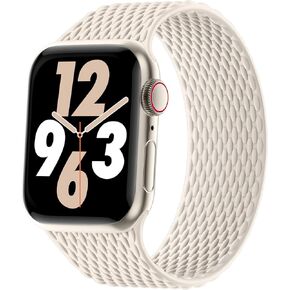 Silicone Braided Solo Loop Compatible with Apple Watch Band 38mm 40mm 41mm 42mm 44mm 45mm 46mm 49mm, Stretchy Elastic Sport Strap Compatible for iWatch Series 10/9/8/7/6/5/4/3/2/1/SE/Ultra/Ultra 2