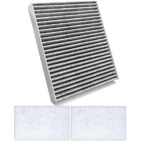 Cabin Air Filter Bunk Recirc Filter Kit Fit for Freightliner Cascadia 2019-2023 Trucks, Reusable Filters Replace BOA91559 ABP N10G 91559 AF26235 P609422 PA4857 CAF24003 W2084001