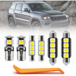15pcs Grand Cherokee Interior LED Lights Bulb Kit for Jeep Grand Cherokee WK2 2011 2012 2013 2014 2015 2016 2017 2018 2019 2020 Super Bright 6000K LED Map Dome Light Interior LED Light Bulbs