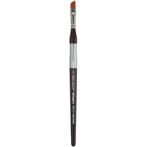 KINGART Premium Precision 2400-1/4 Angular Shader Series Artist Brush, Synthetic Amber Taklon, Short Ergonomic Comfort Handle, for Acrylic, Oil and Watercolor Paint, Size 1/4"