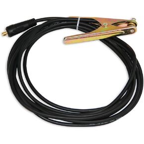 LOTOS GC01 19' Ground Cable 10-25 Ground Clamp for Plasma Cutter LTP5000D LT5000D CT520D LTPDC2000D LTP6000 TIG Welder TIG140 and MIG Welder MIG140, Black, Normal Load