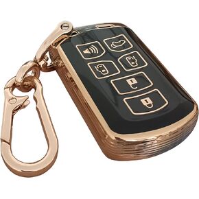 TPU for Toyota Key Fob Cover with Keychain Fit for Toyota Sienna 2011-2020 Remote Smart Key Fob Shell (for Toyota A)